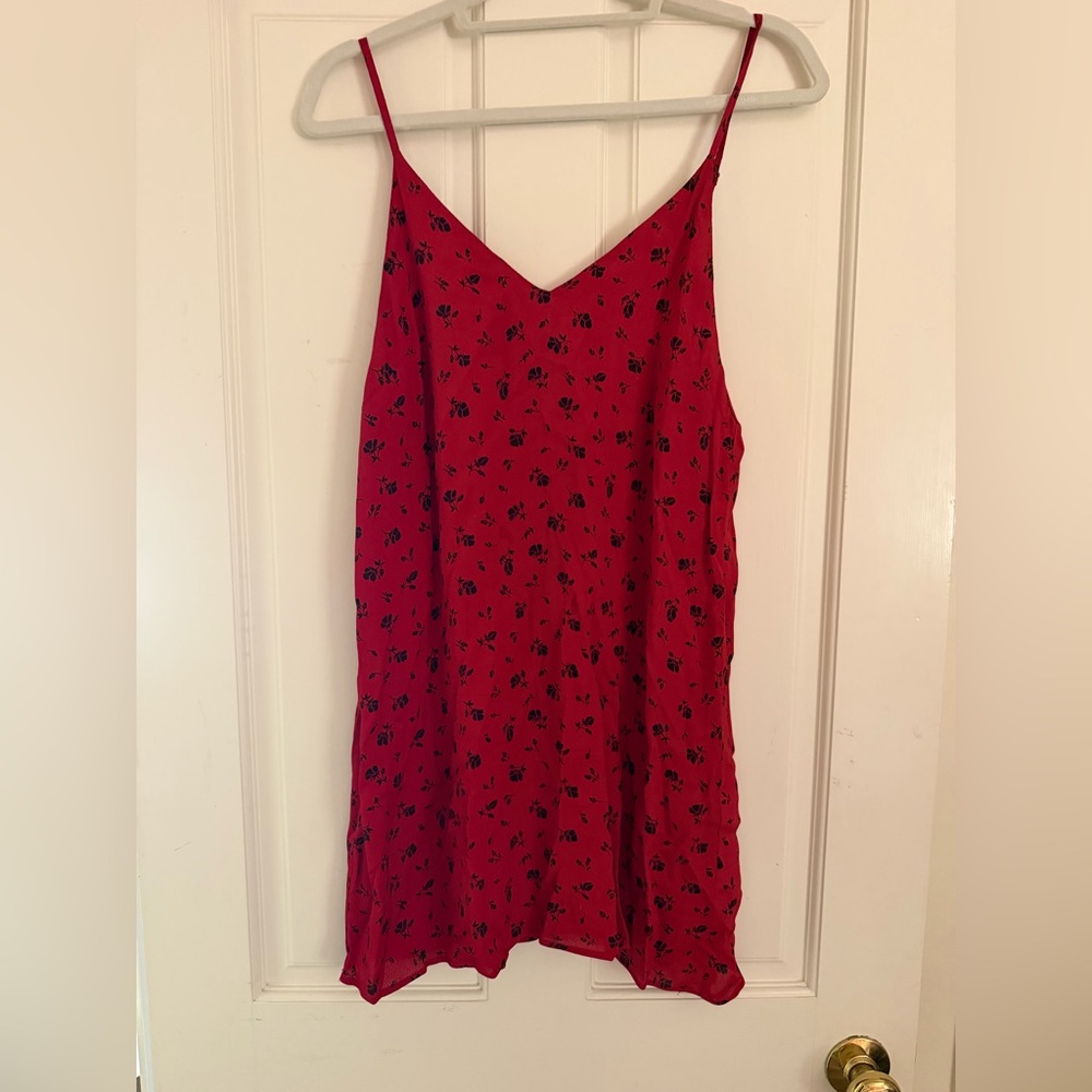 Reformation Red Floral Slip dress